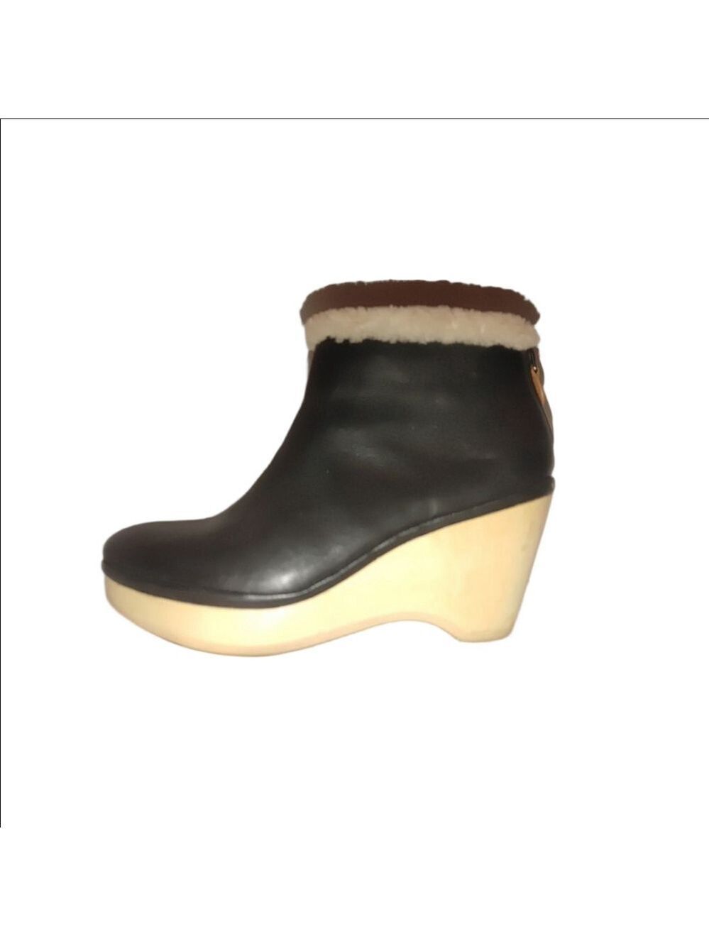 Gentle Souls Skylar Leather Booties w. Shearling Cuff by Kenneth Cole Size 7.5M
